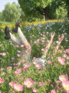Girl in Flower Meadow