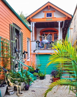 Colorful Skeleton House Halloween