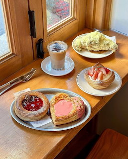 Coffee and Pastries on Table