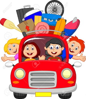 Family Road Trip Cartoon