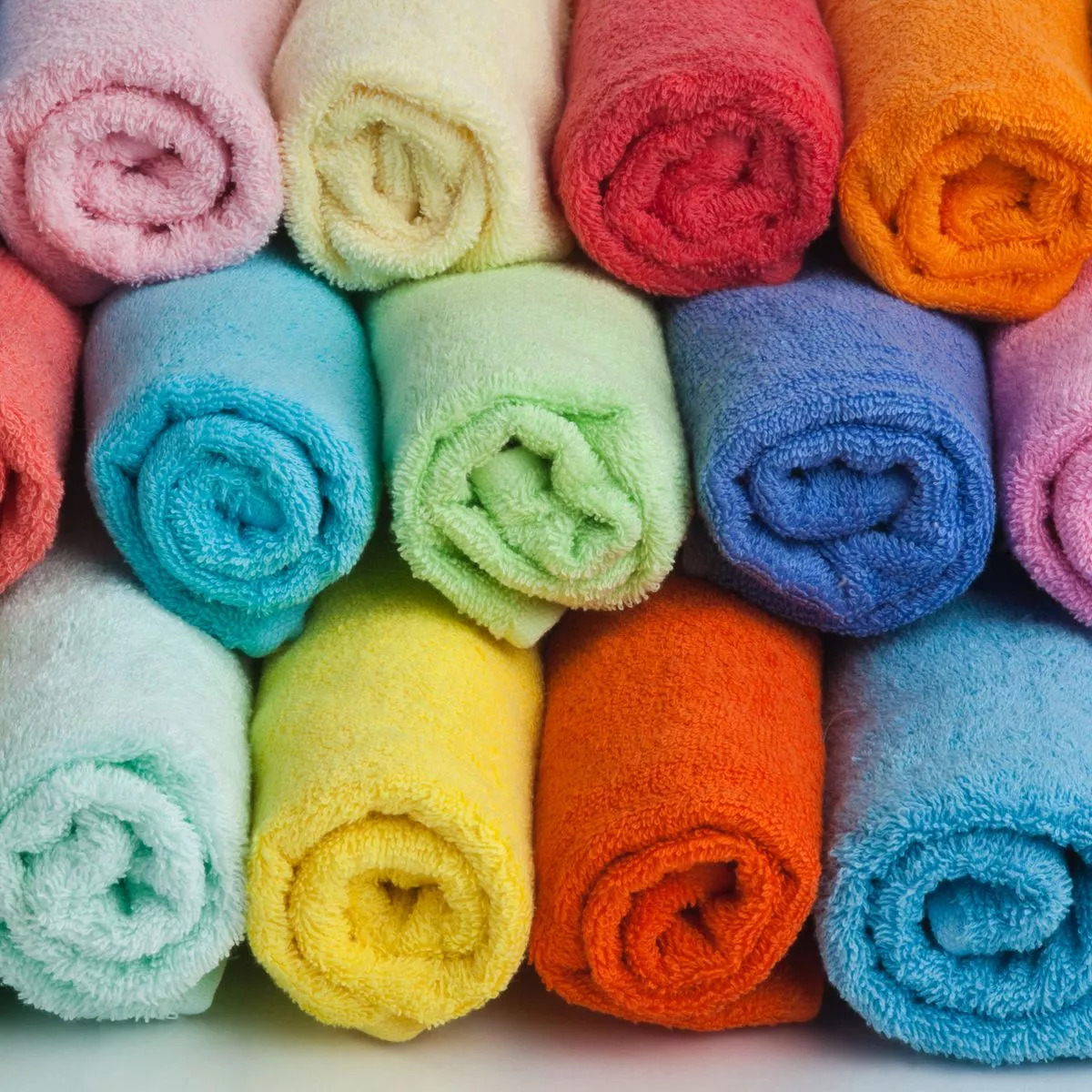 Colorful Rolled Towels
