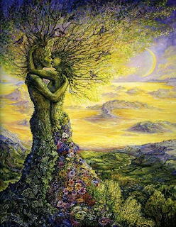 Embracing Tree Spirits Fantasy Art