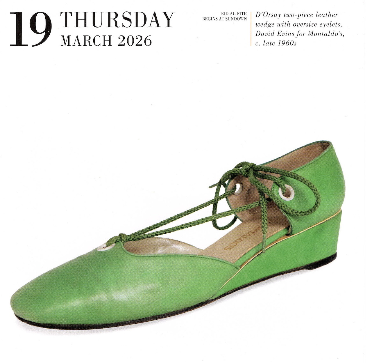 Green Leather Lace-Up Shoe