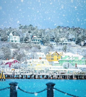 St Ignace Winter Waterfront