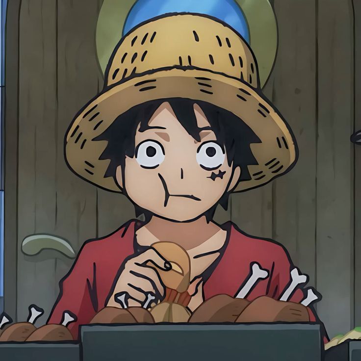 Luffy Eating Anime Scene