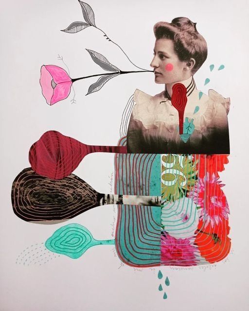 Sureal Woman Collage Art