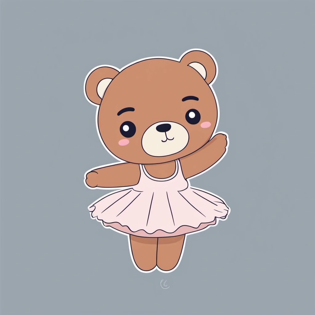 Cute Teddy Bear Ballerina