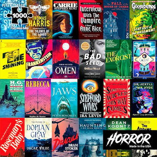 Horror Book Covers Collage