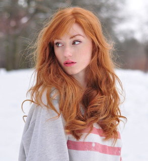 Redhead Woman Winter Portrait