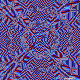 Red Blue Geometric Mandala