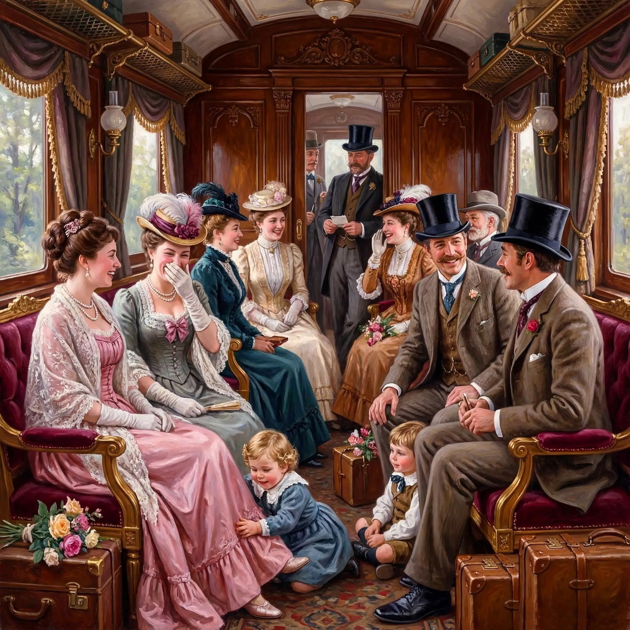 Victorian Train Carriage Gathering