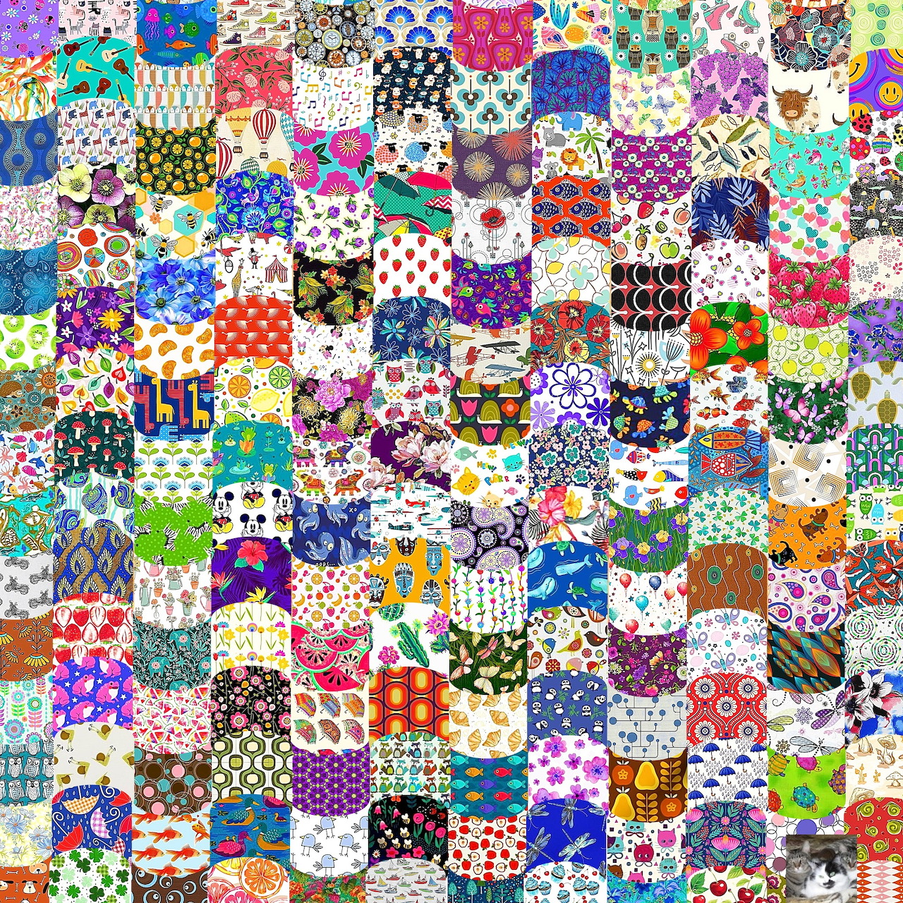 Colorful Patchwork Quilt Pattern