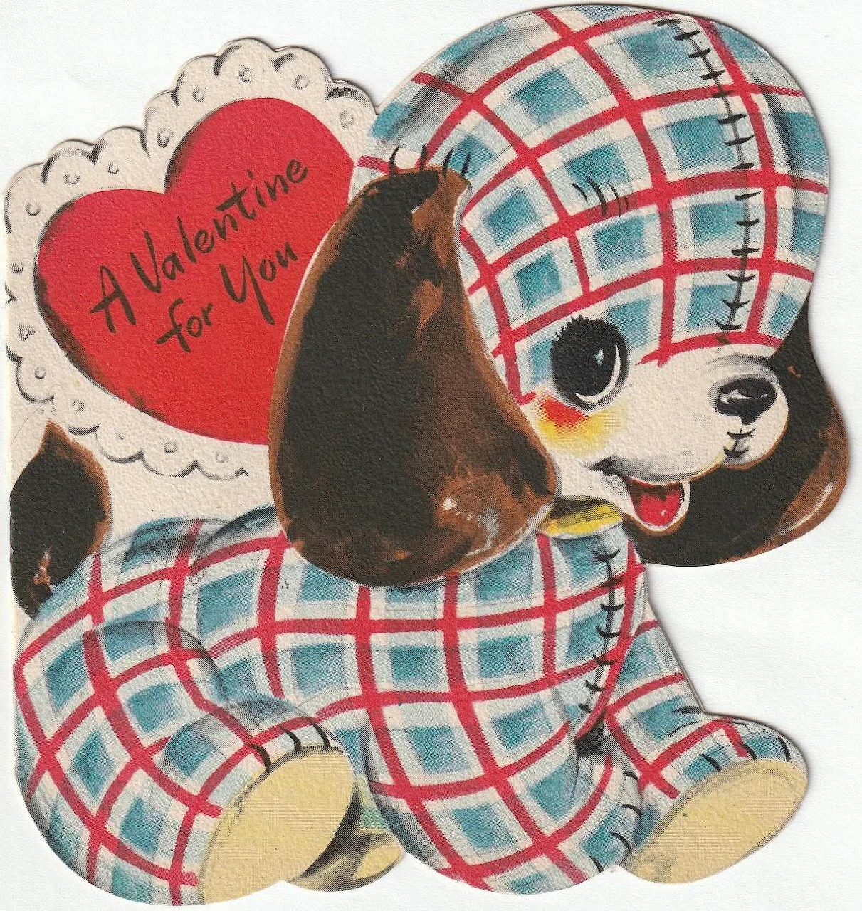 Vintage Valentine Dog Card
