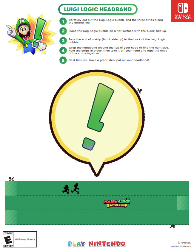 Luigi Logic Headband Craft