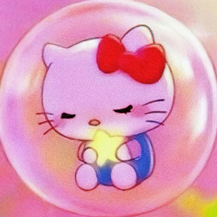 Hello Kitty Bubble Art
