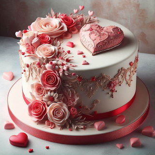 Valentine's Day Heart Cake