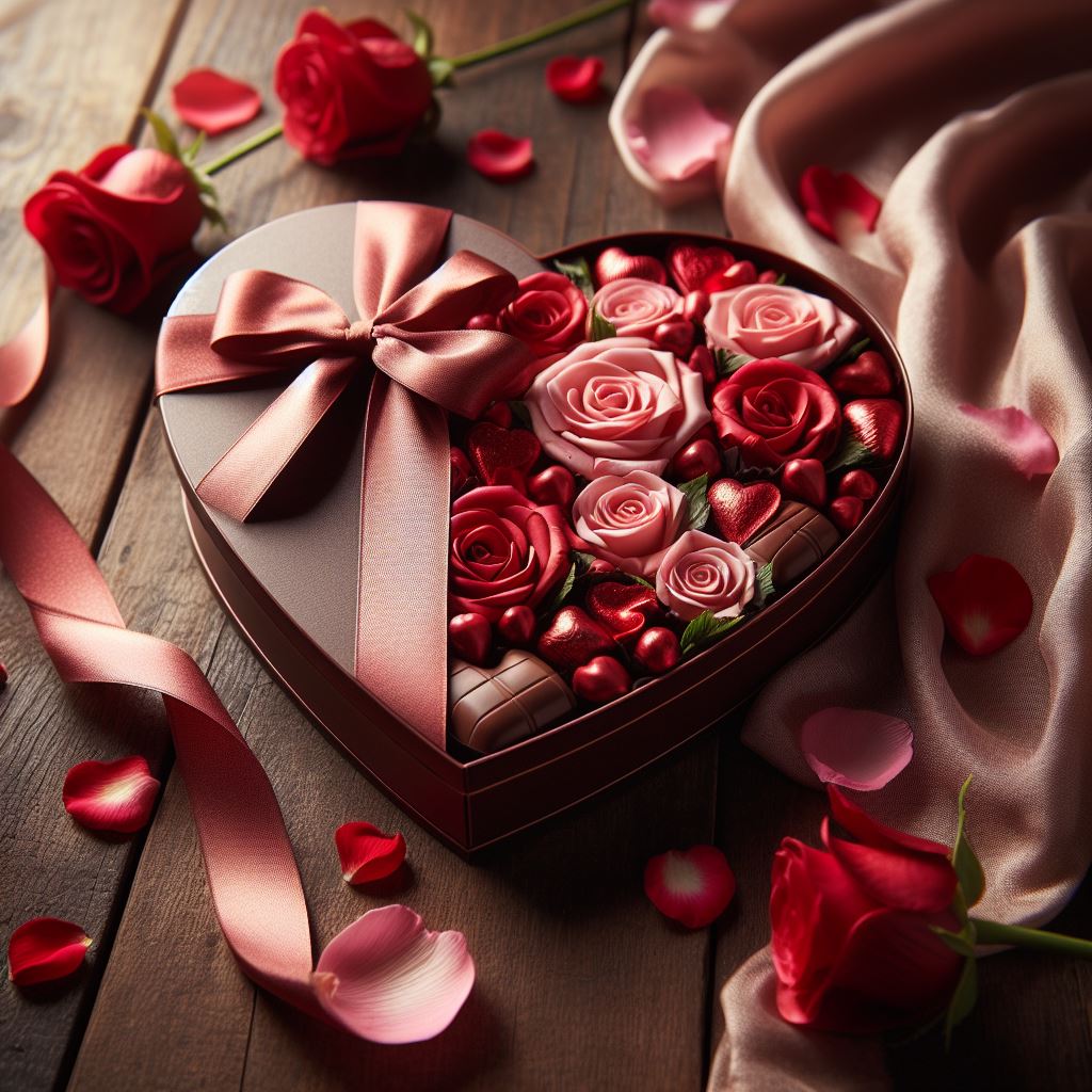 Heart Box Roses