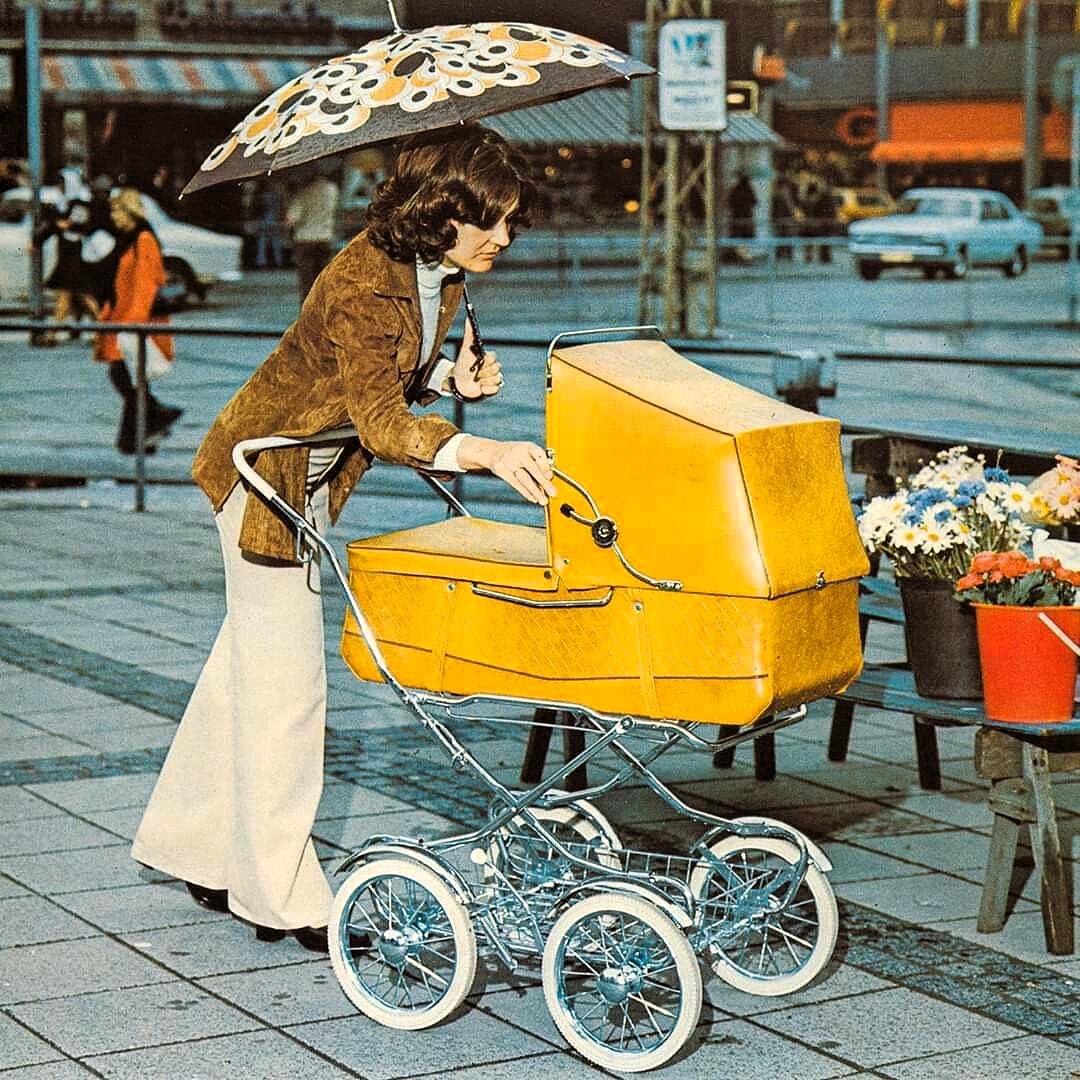 1970s Woman with Pram