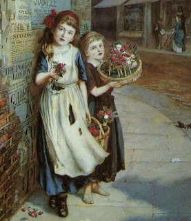 Victorian Flower Seller Children
