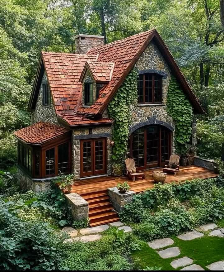 Cottage House in Forest