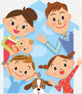 Happy Family Cartoon