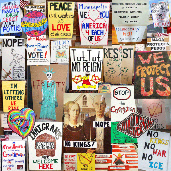 Protest Signs Collage