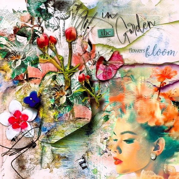 Floral Woman Collage