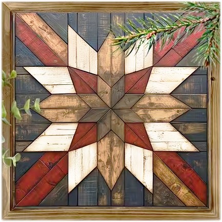 Rustic Wooden Star Quilt