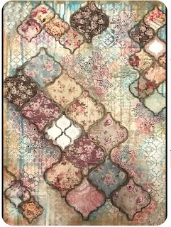 Vintage Floral Patchwork Quilt