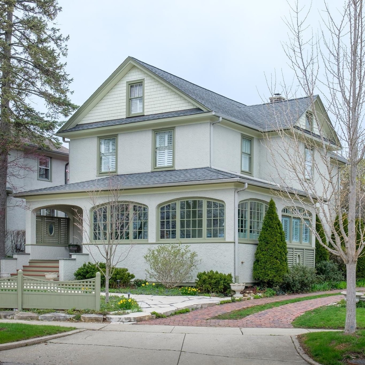 White Victorian House Front