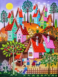 Colorful Folk Art Village