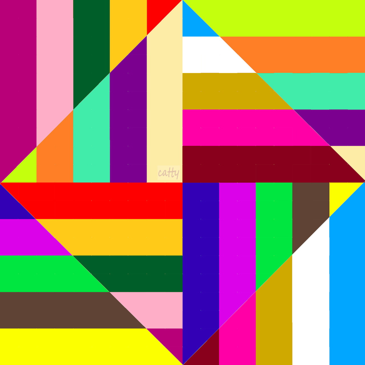 Geometric Abstract Color Blocks