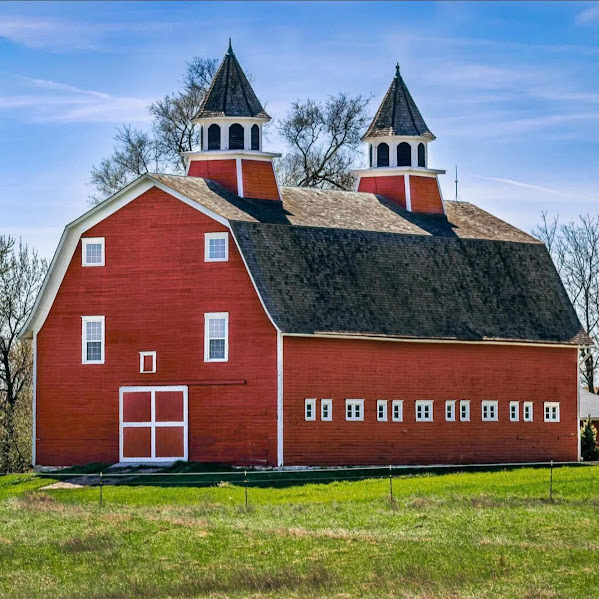 Red Barn with Cupolas