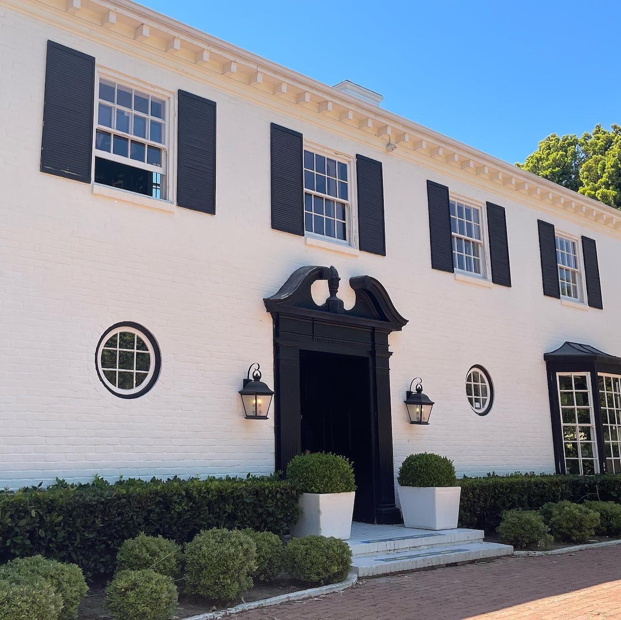 White Colonial House