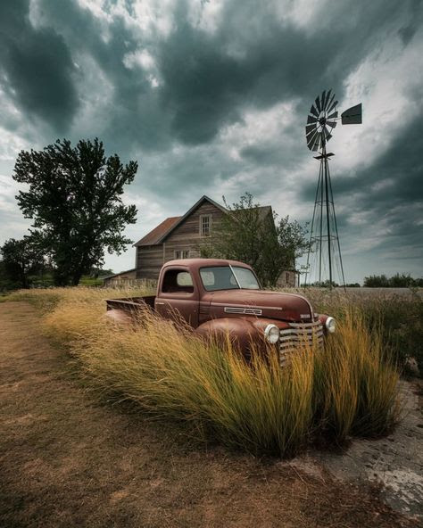 Abandoned Farm with Vintage Truck