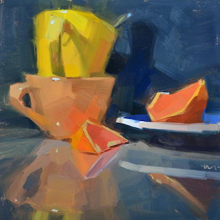 Orange Cup Still Life Painting