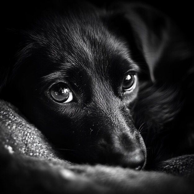 Black Dog Portrait