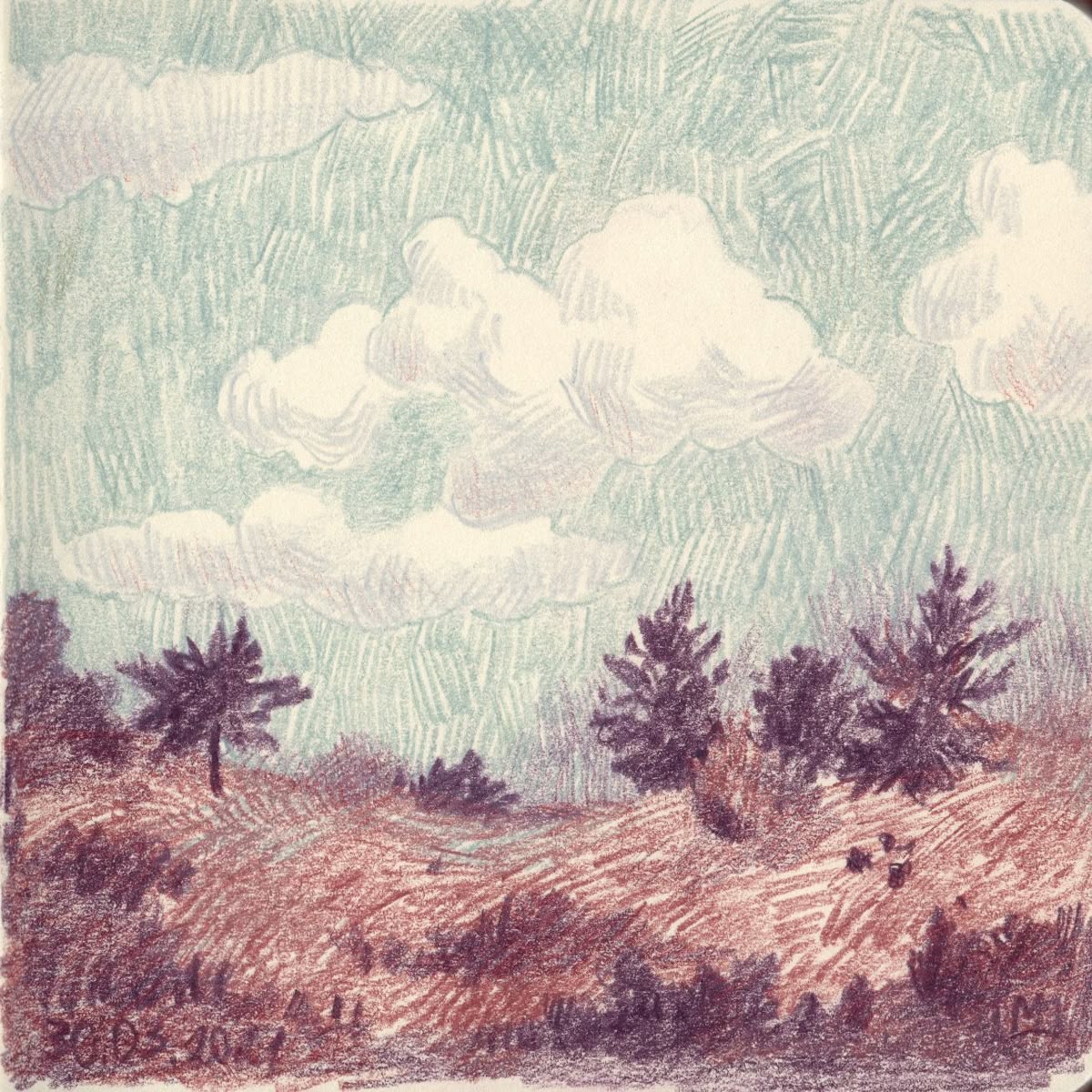Vintage Landscape Sketch