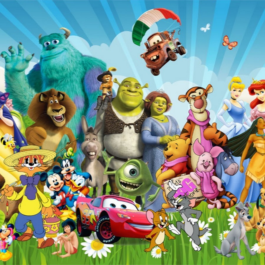 Cartoon Character Collage