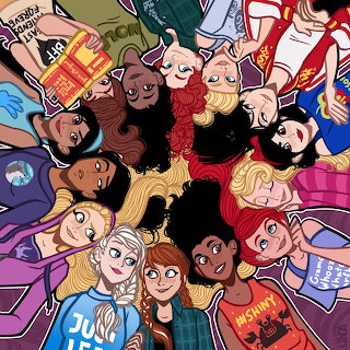 Disney Princess Circle Illustration