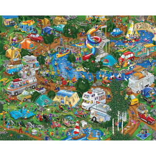 Busy Campground Scene