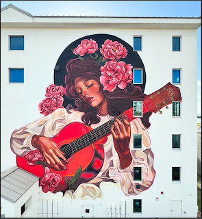 Woman with Guitar Mural