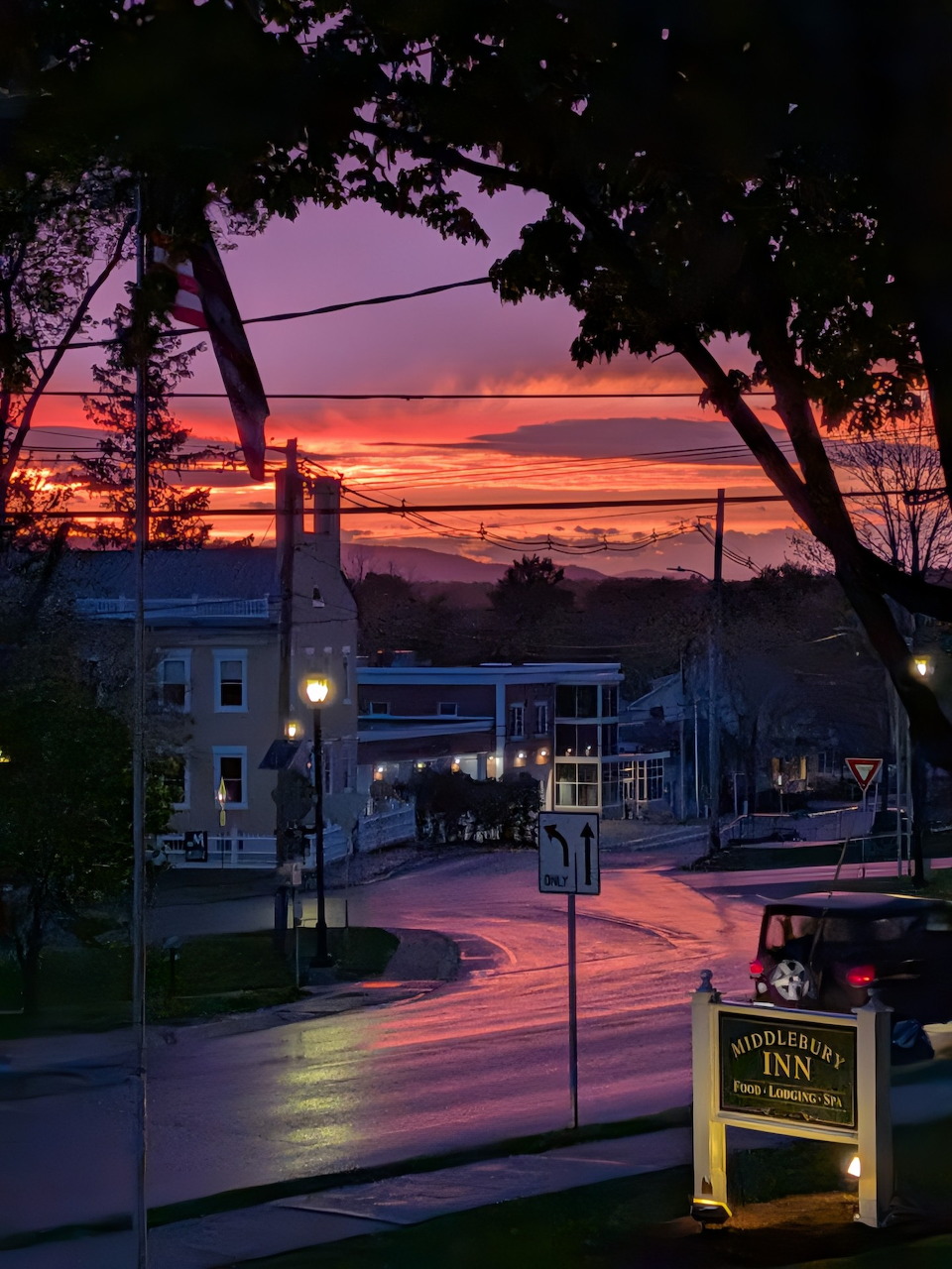 Middlebury Inn Sunset