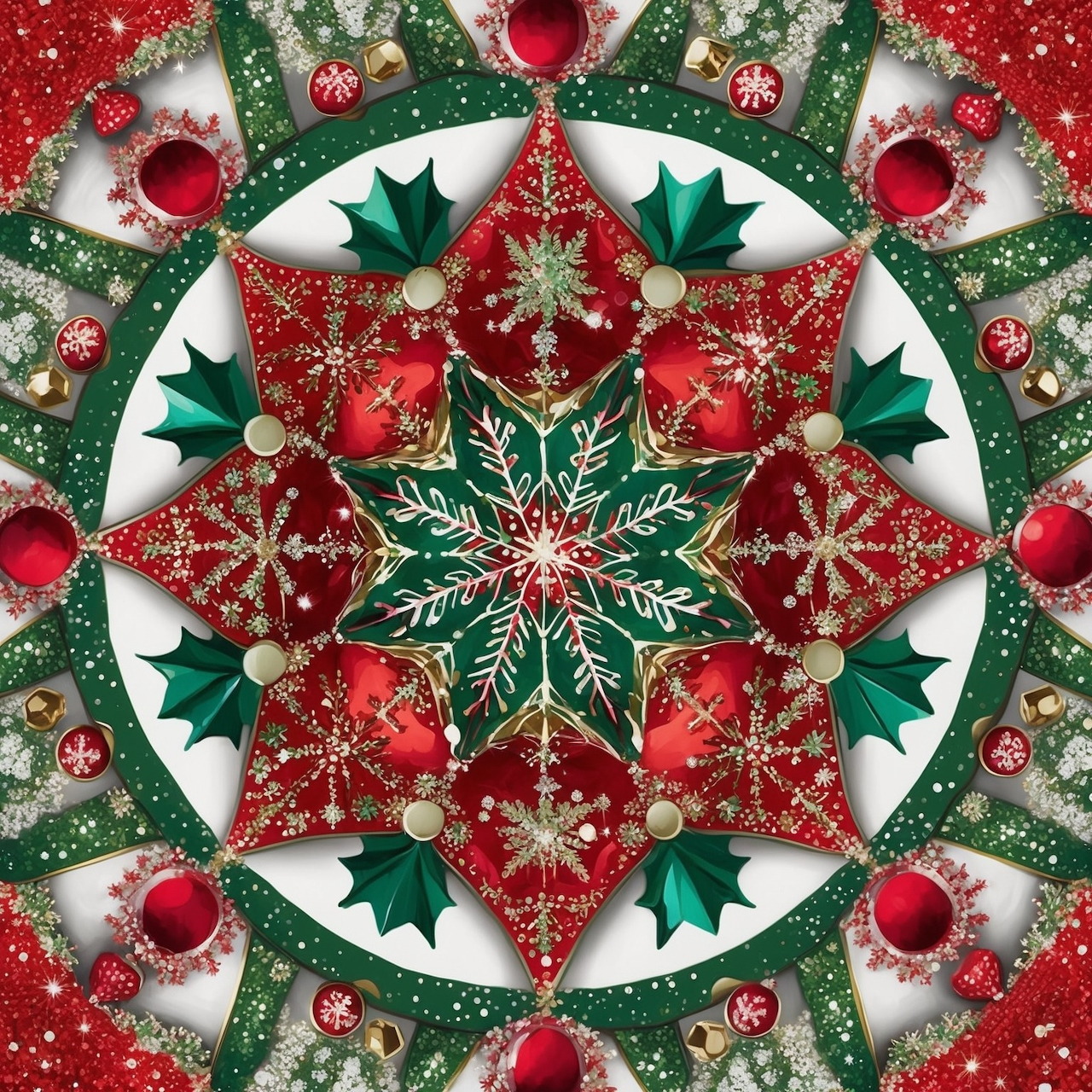 Christmas Kaleidoscope Mandala