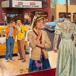 1950s Woman Window Shopping