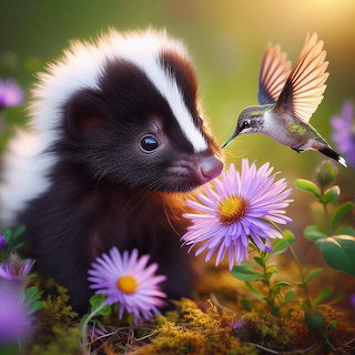 Skunk and Hummingbird