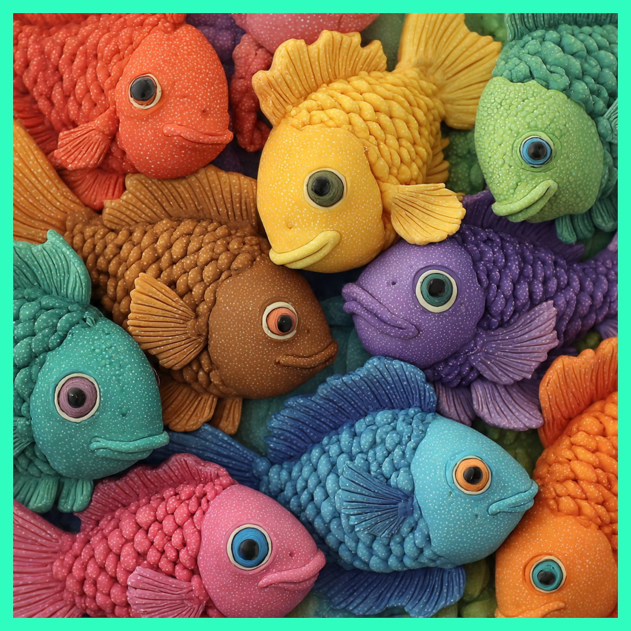 Colorful Knitted Fish