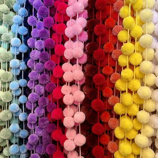 Colorful Pom Pom Garland Strands