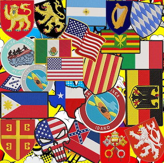International Flags and Emblems Collage