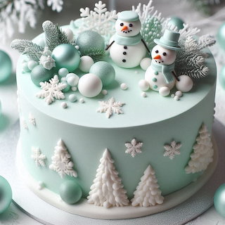 Winter Snowman Cake